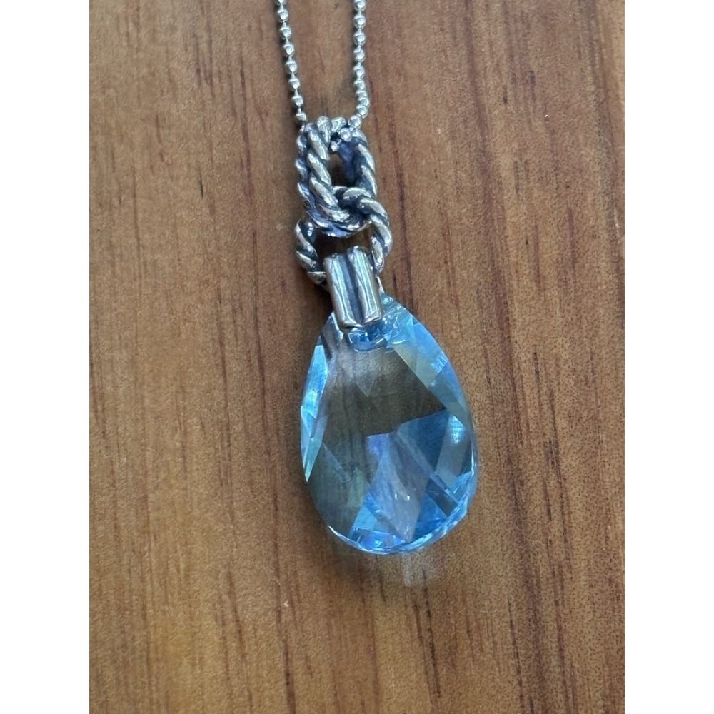 Ava Ro Necklace With Swarovski Crystal Pendant Sterling Silver